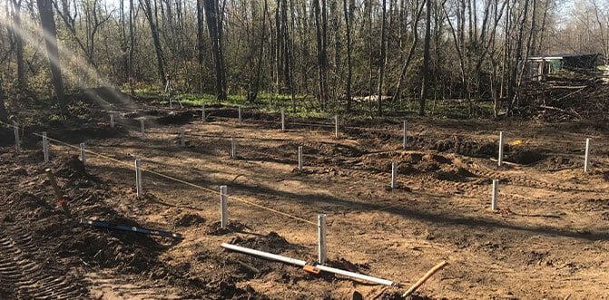 helical-pile-placement