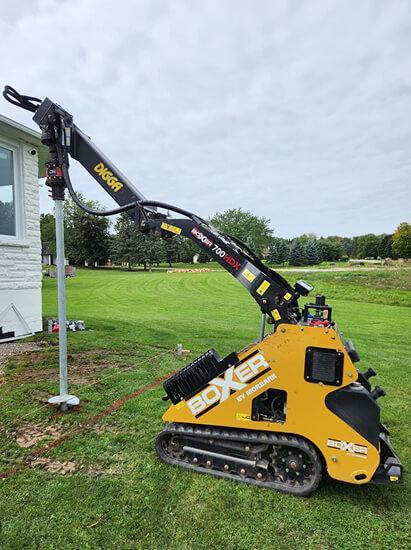 diamondtech compact utility loader drilling