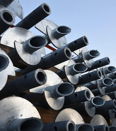 diamondtech stacked steel helical piles