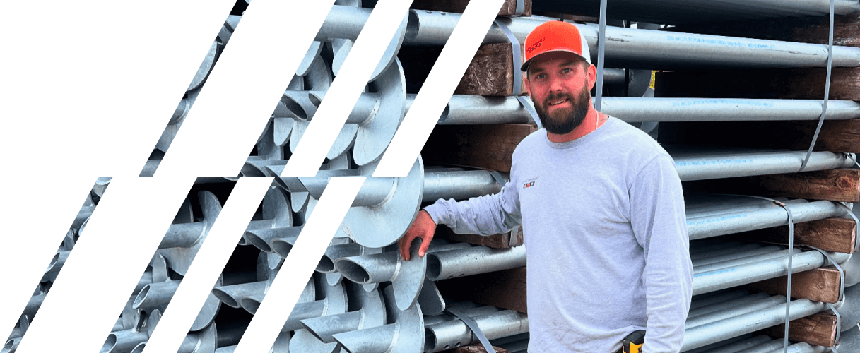 diamondtech worker with screw piles