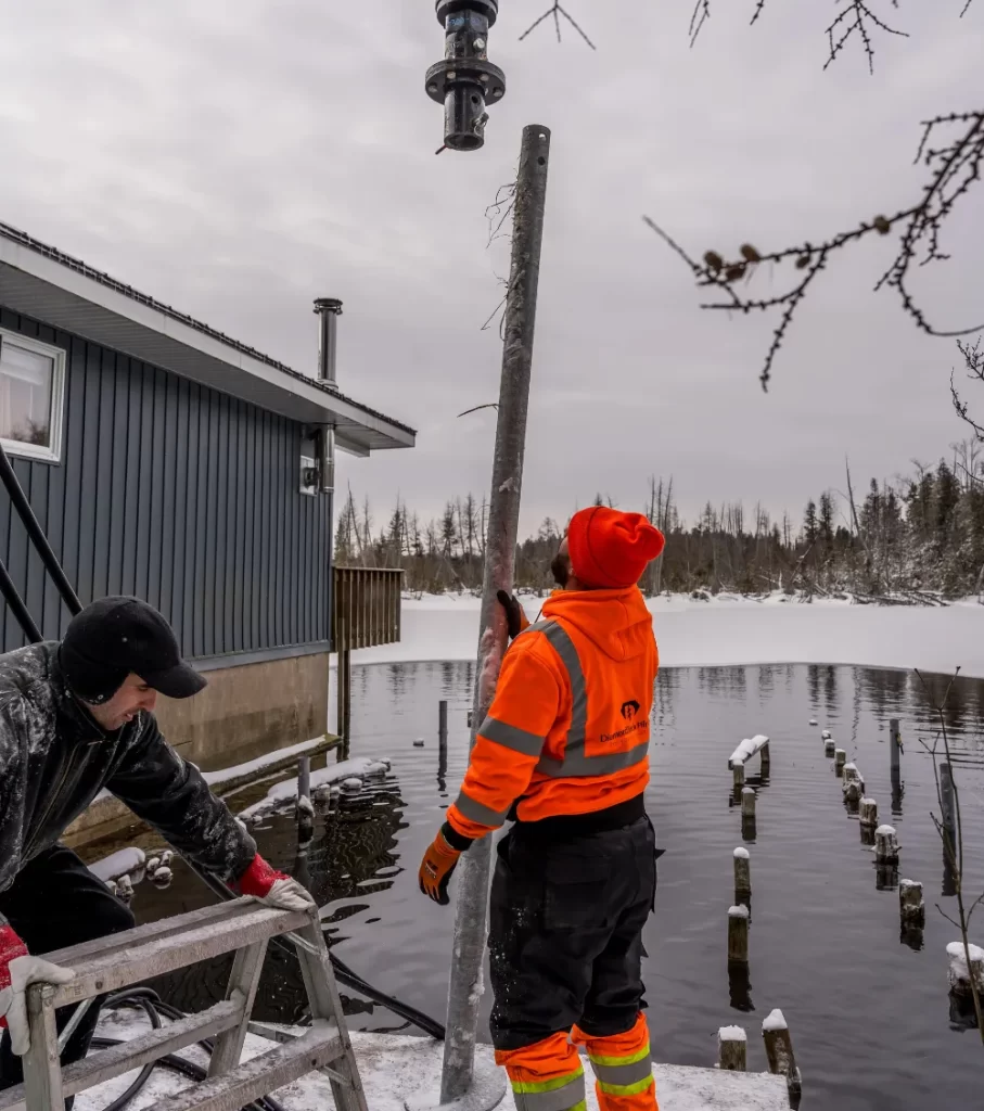 ice heave resistant screw piles