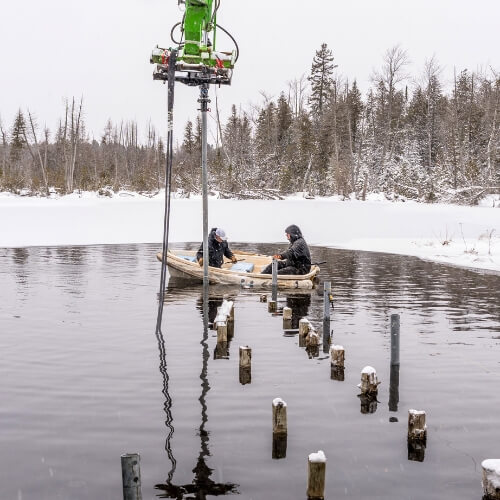 boardwalk helical pile foundation installation