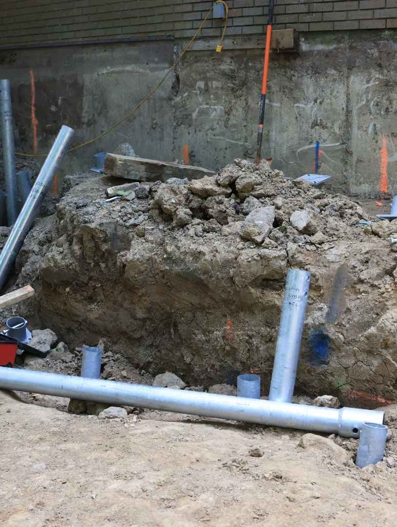 helical pile foundation waterproofing underpinning