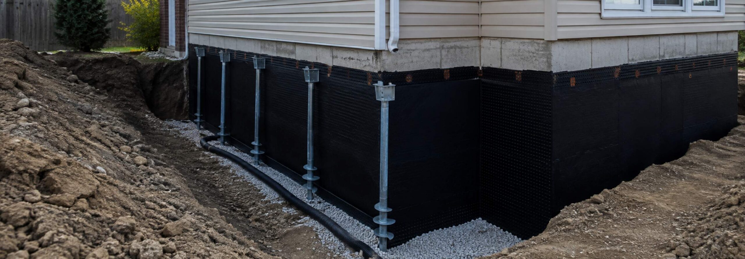 helical piles for home waterproofing