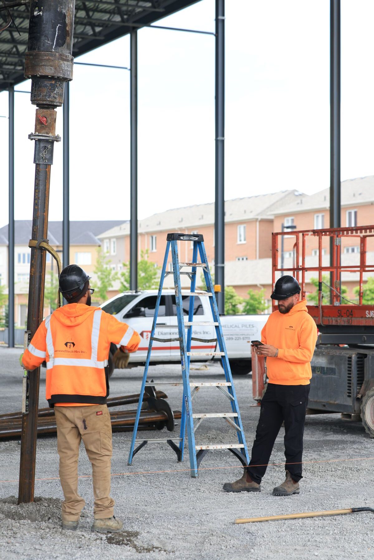 maple helical pile foundation